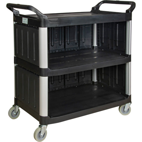 Utility Cart, 3 Tiers, 19-3/4" x 37-1/2" x 40-1/4", 250 lbs. Capacity