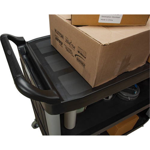 Utility Cart, 3 Tiers, 19-3/4" x 37-1/2" x 40-1/4", 250 lbs. Capacity