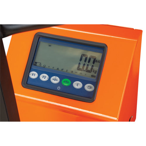 Digital Scale Pallet Truck, 44.5" L x 27.75" W, 4400 lbs. Cap.