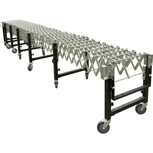 Expandable Conveyor, 23" W x 24' L, 200 lbs. per lin. ft. Capacity