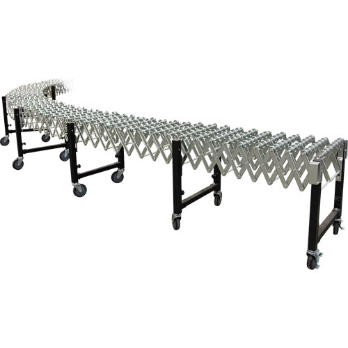 Expandable Conveyor, 18" W x 12' L, 200 lbs. per lin. ft. Capacity