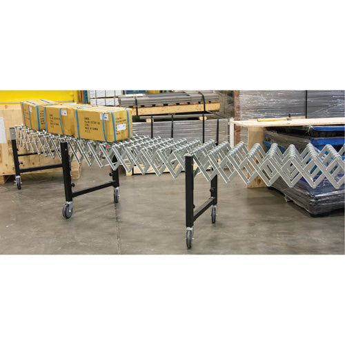 Expandable Conveyor, 23" W x 24' L, 200 lbs. per lin. ft. Capacity