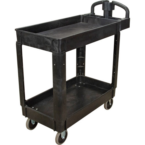 Utility Cart, 2 Tiers, 17-1/8" x 33-1/2" x 37-5/8", 550 lbs. Capacity