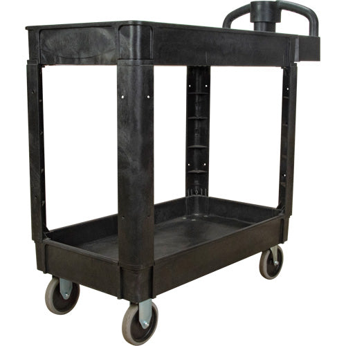 Utility Cart, 2 Tiers, 17-1/8" x 33-1/2" x 37-5/8", 550 lbs. Capacity