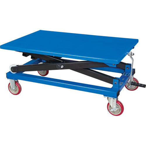 Manual Scissor Lift Table, 37-3/8" L x 23-5/8" W, Steel, 660 lbs. Capacity