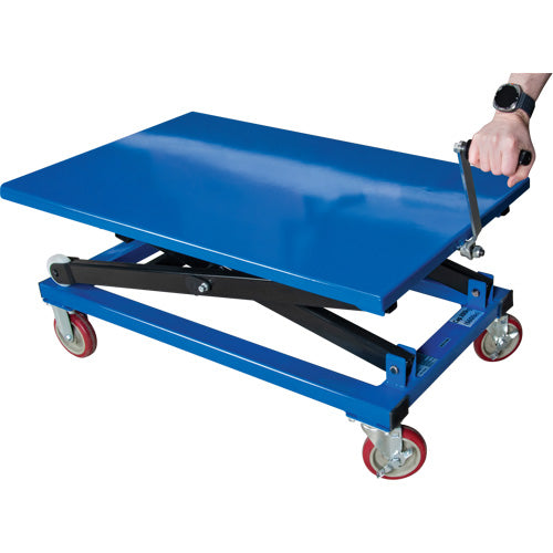 Manual Scissor Lift Table, 37-3/8" L x 23-5/8" W, Steel, 660 lbs. Capacity