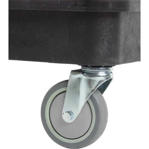 Utility Cart with Deep Lip Shelf, 3 Tiers, 19" x 39-1/2" x 28-1/4", 330 lbs. Capacity