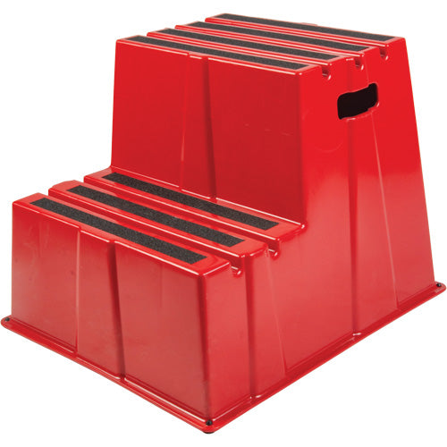 Industrial Step Stool, 2 Steps, 26" x 22-7/16" x 19-11/16" High