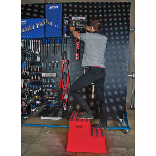 Industrial Step Stool, 2 Steps, 26" x 22-7/16" x 19-11/16" High
