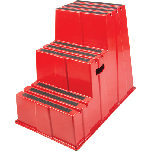 Industrial Step Stool, 3 Steps, 34-13/16" x 22-7/16" x 28-1/2" High