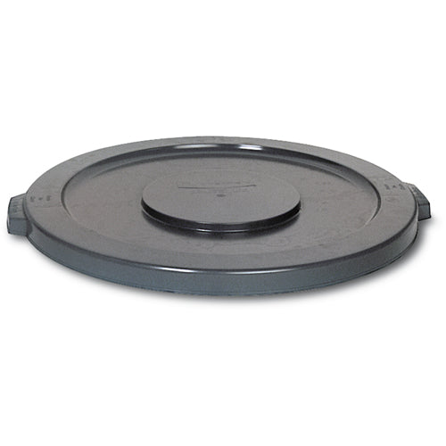 Round Brute® Tops, Flat Lid, Plastic/Polyethylene, Fits Container Size: 15-5/8" Dia.