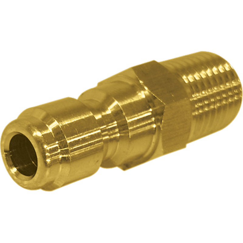 Fiche mâle à déconnexion rapide en laiton plaqué 1/4"