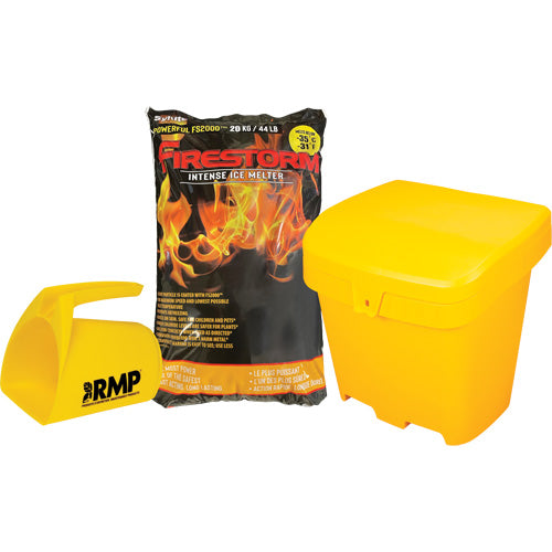 Firestorm™ Intense Ice Melter Kit with 56 Bags, Bag, 44 lbs. (20 kg), -32°C (-25°F) Melting Point