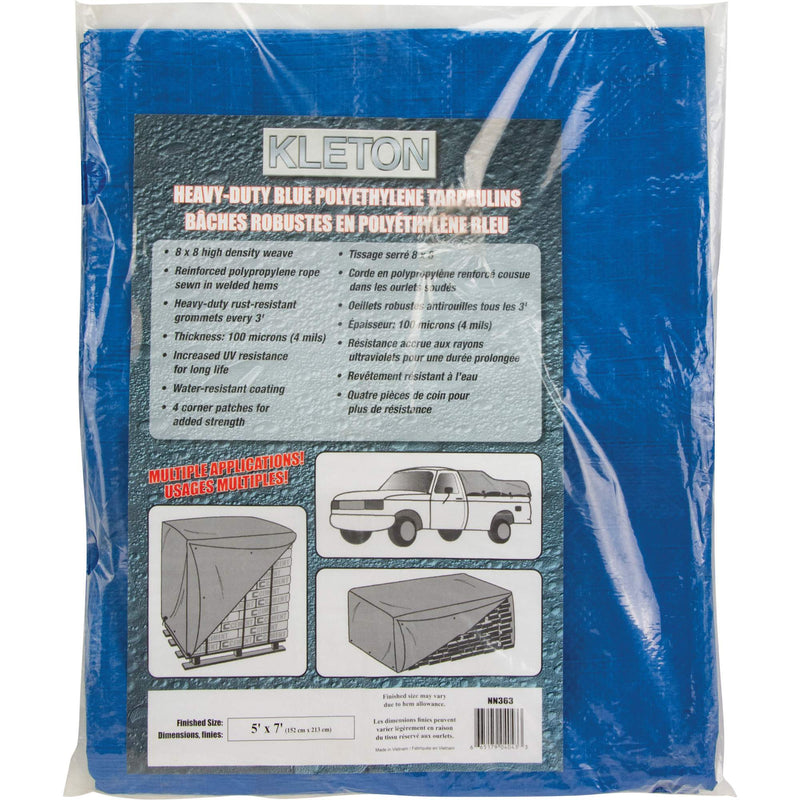 Bâche standard bleue, 16 pi x 10 pi x 4 mils