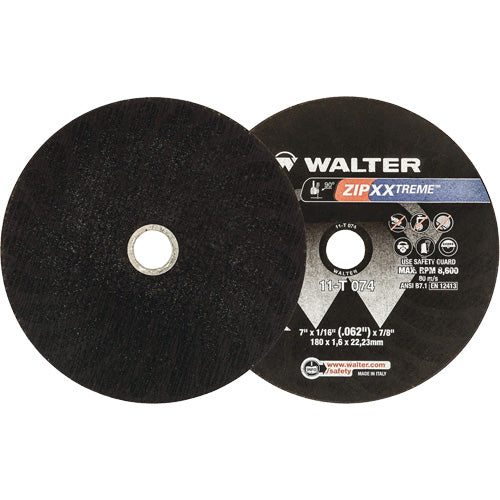 Zip Xxtreme™ Cut-Off Wheel, 7" x 1/16", 7/8" Arbor, Type 1, Aluminum Oxide, 12200/8600 RPM