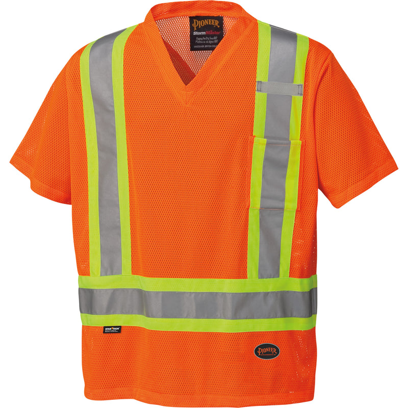 T-shirt de sécurité haute visibilité, polyester, taille L, orange haute visibilité