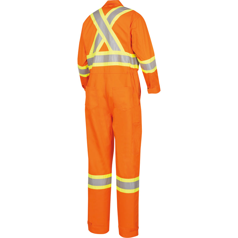 5555 High Visibility FR Rated & Arc Rated Safety Coveralls, Size 54, High Visibility Orange, 9.5 cal/cm²