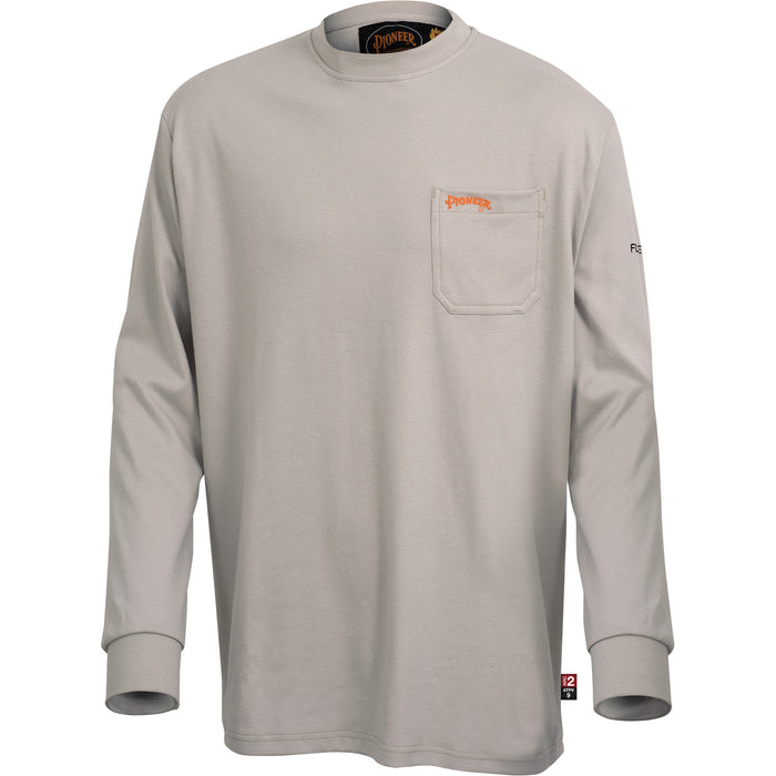 333 Flame-Resistant Long-Sleeved Cotton Shirt, Large, Grey