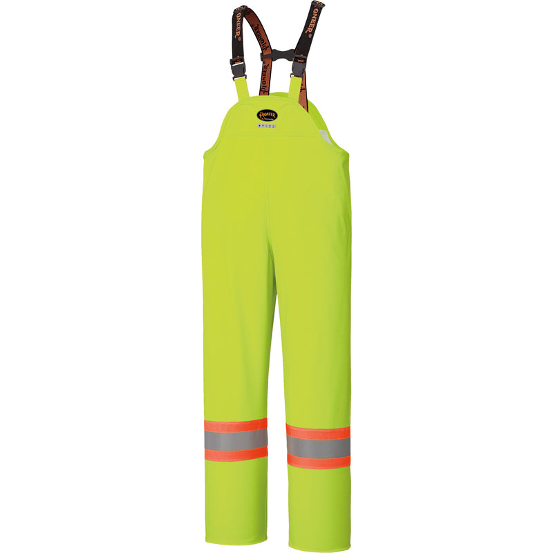 5895 High Visibility Flame Resistant Waterproof Bib Pants, X-Large, High Visibility Lime-Yellow