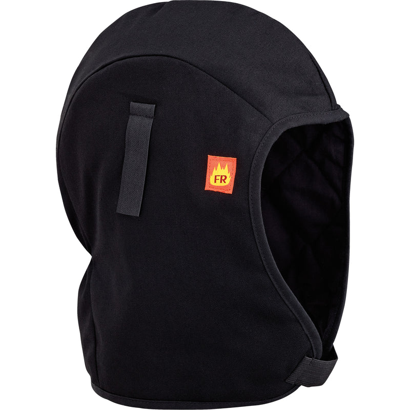 564A Flame Resistant Quilted Hardhat Liner, Black, Cotton