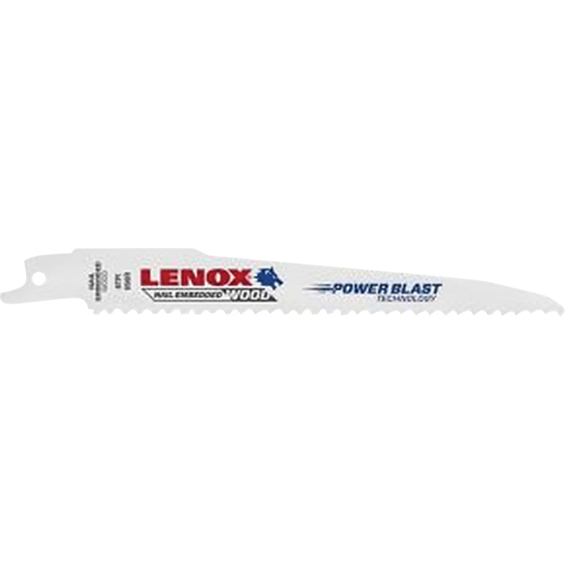 Wood Reciprocating Saw Blade, Bi-Metal, 6 TPI, 6" L x 3/4" W