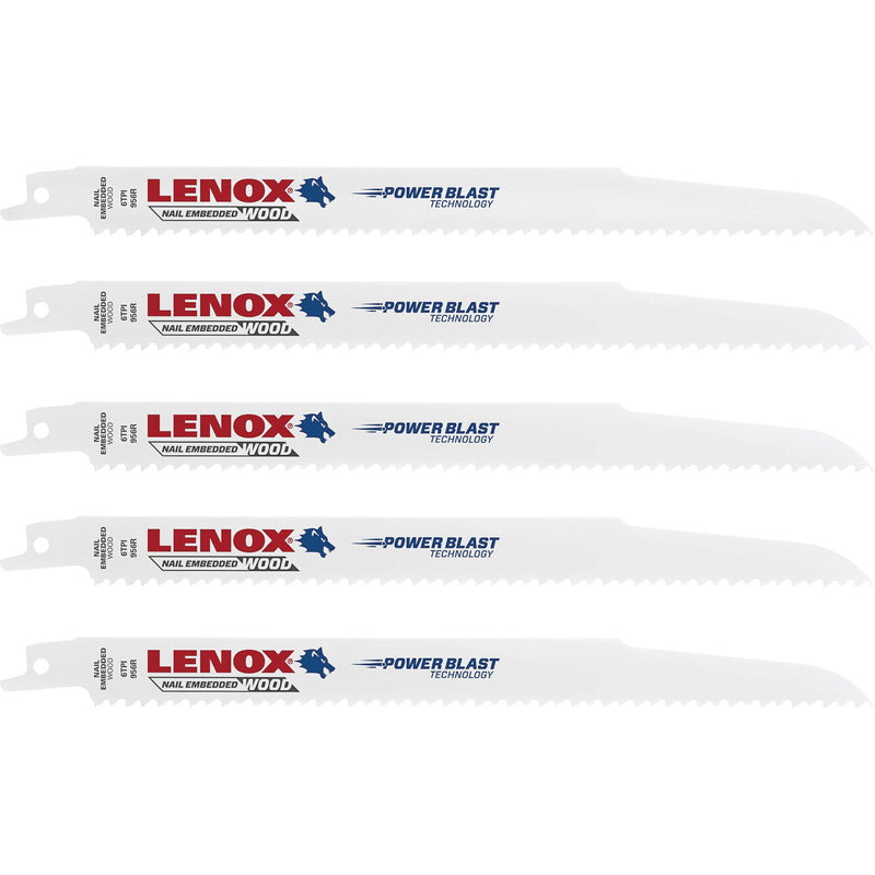 Wood Cutting Reciprocating Saw Blades, Bi-Metal, 6 TPI, 9" L x 3/4" W