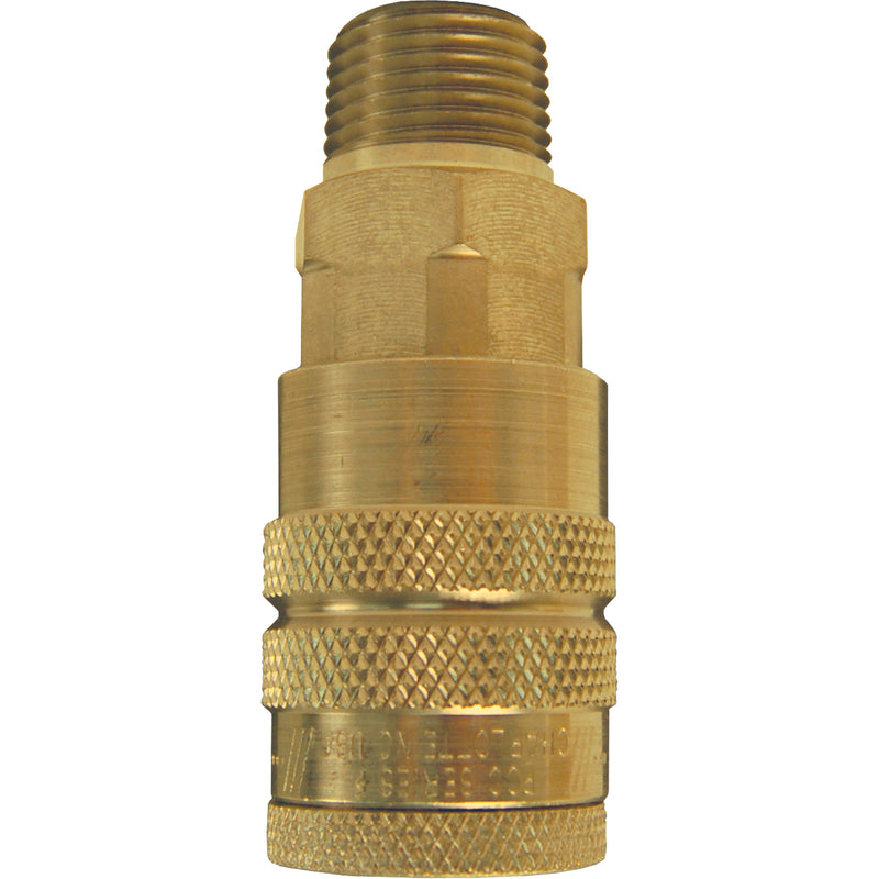 Coupleur manuel pneumatique série F, acier, 1/4 po, NPTF mâle, 500 psi