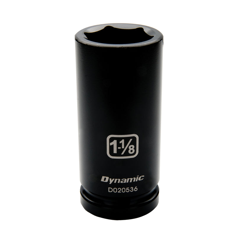 SAE Socket, Impact, 1-1/16", 3/4" Drive, 6 Points, Deep