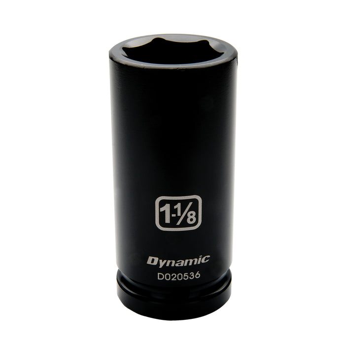 SAE Socket, Impact, 1-1/16", 3/4" Drive, 6 Points, Deep