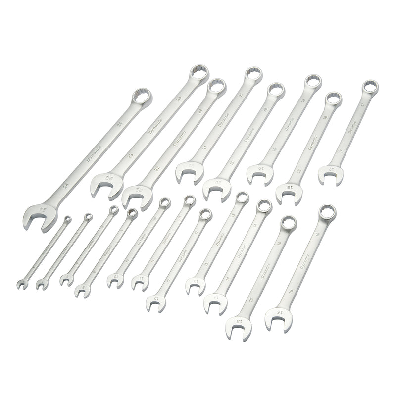 Wrench Set, Combination, 19 Pieces, Metric