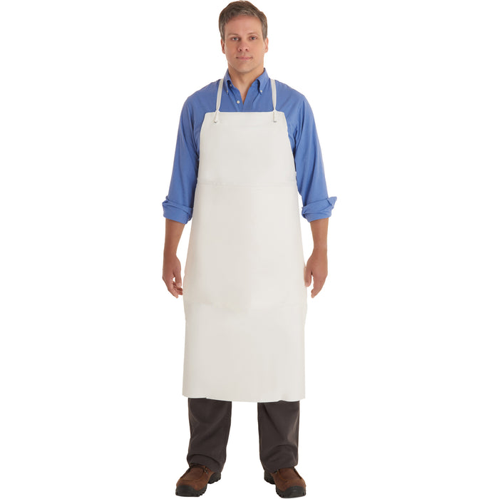 AlphaTec® 56-101 PVC Apron, PVC/Vinyl, White, 33" W x 44" L