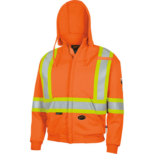 338SF Flame-Resistant Zip Style Hoodie, Men's, X-Large, High Visibility Orange, 22 cal/cm²