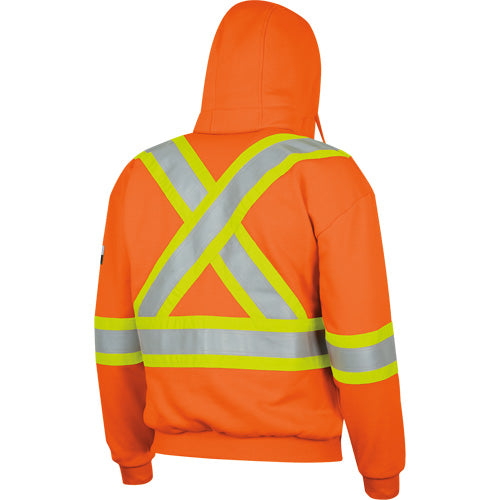338SF Flame-Resistant Zip Style Hoodie, Men's, X-Large, High Visibility Orange, 22 cal/cm²