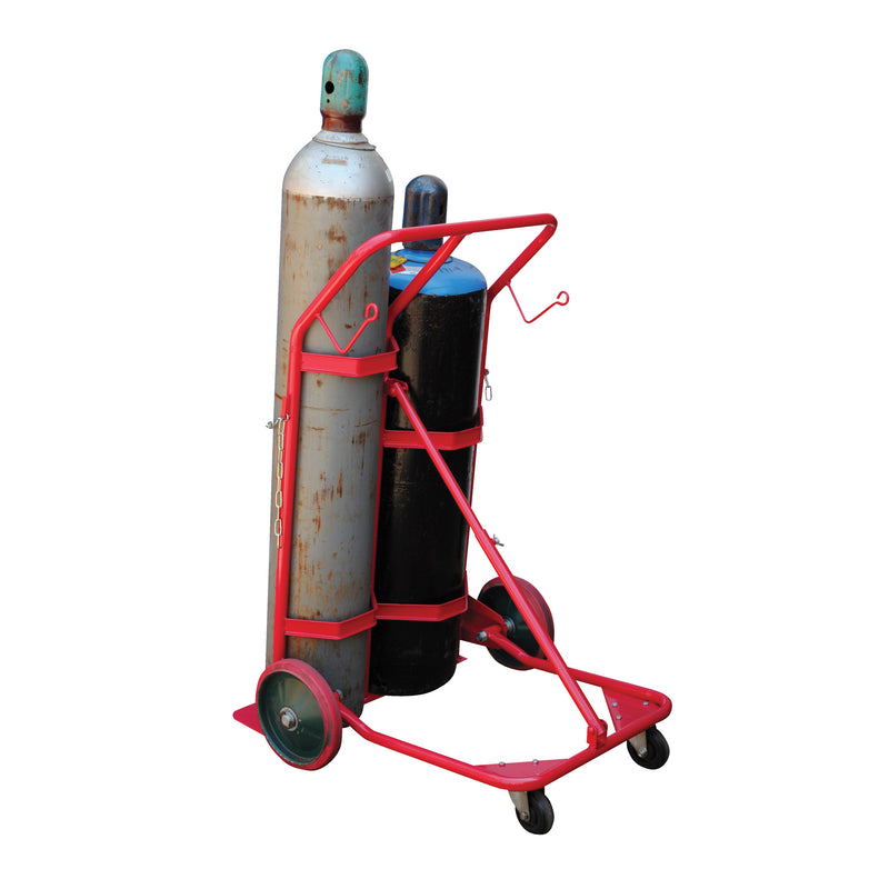 Cylinder Cart, Mold-on Rubber Wheels, 25-1/2"W x 7"L Base, 350 lbs.