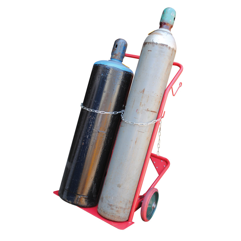 Cylinder Cart, Mold-on Rubber Wheels, 25-1/2"W x 7"L Base, 350 lbs.