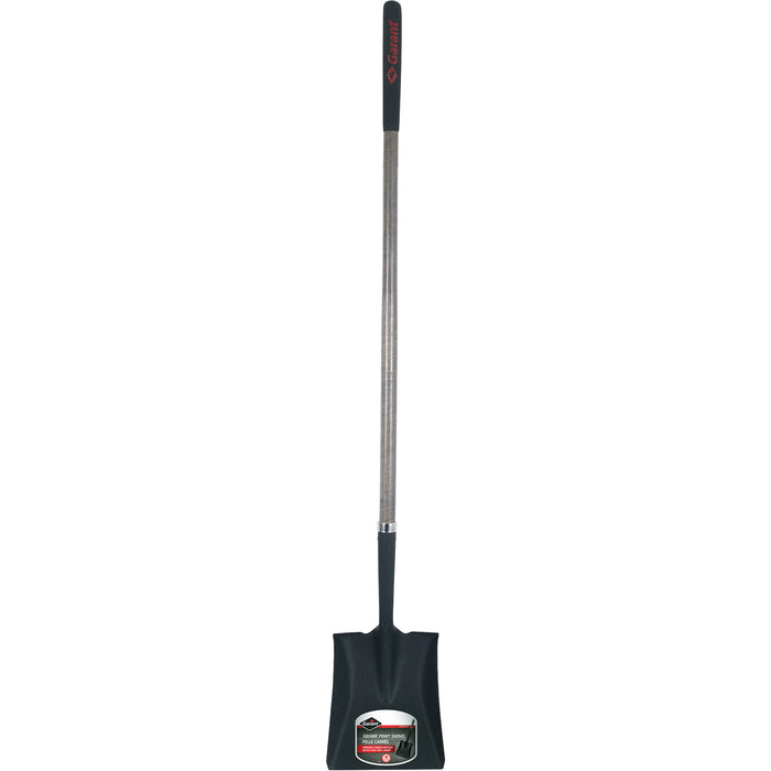 Square Point Shovel, Wood, Ergonomic Straight Handle, 62" Long