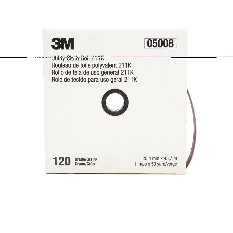 Utility Roll 211K, Aluminum Oxide, 1" W x 150' L, 120 Grit