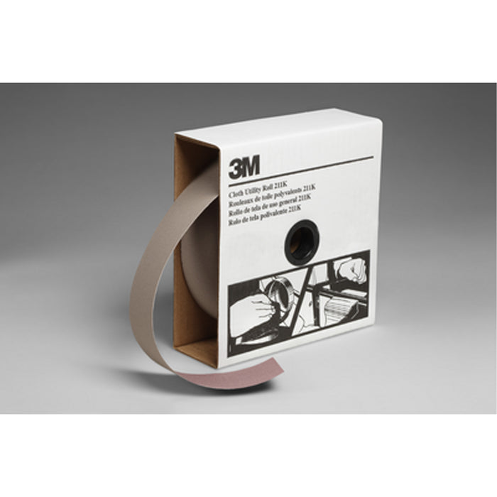 Rouleau utilitaire 211K, oxyde d'aluminium, 2 po l x 150 pi L, grain 120