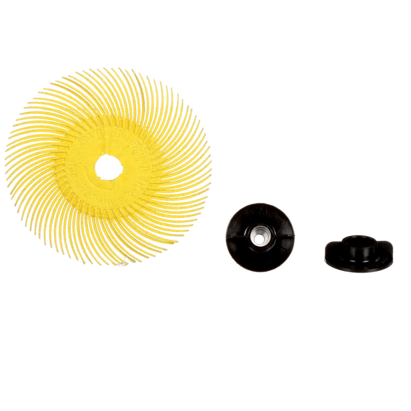 Scotch-Brite™ Radial Bristle Disc, Aluminum Oxide, 80 Grit, 3" Dia.