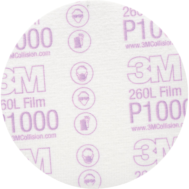 Hookit™ Finishing Film Disc, 5" Dia., P1000 Grit, Aluminum Oxide