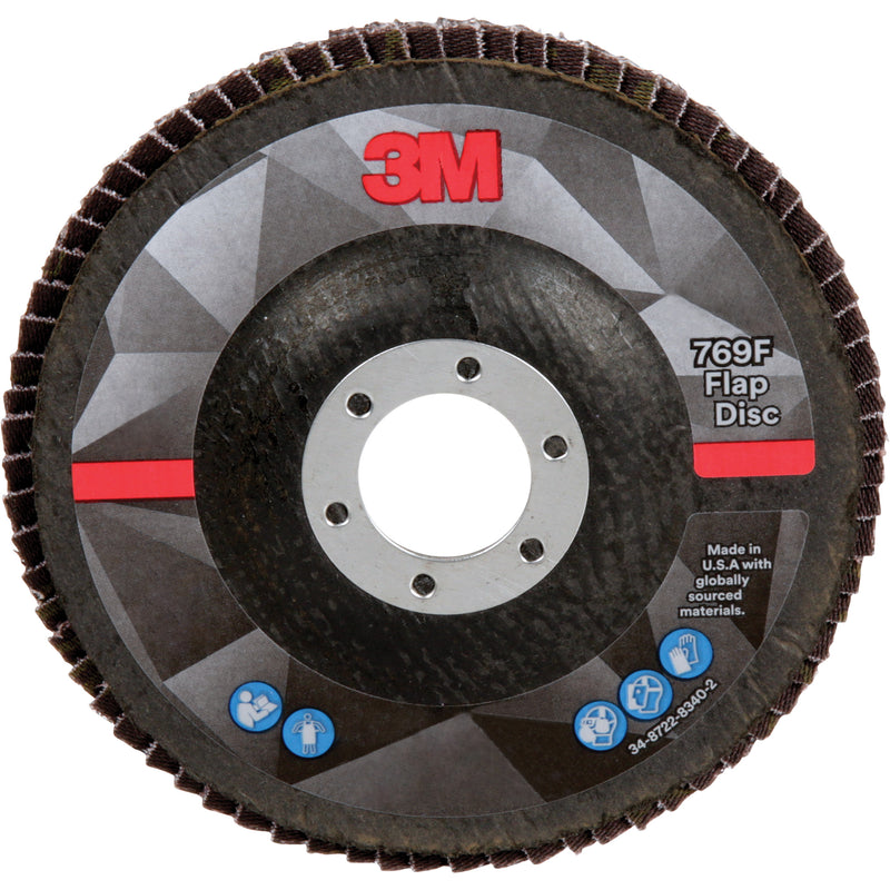 769F Quick Change Flap Disc, 4-1/2" x 7/8", Type 27, 120+ Grit, Ceramic