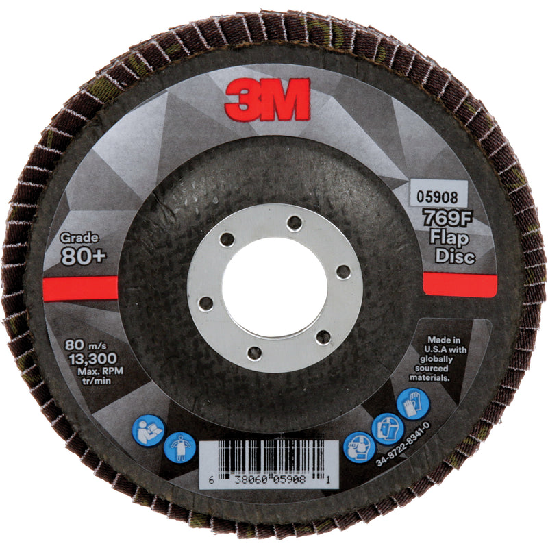 769F Quick Change Flap Disc, 4-1/2" x 7/8", Type 29, 80+ Grit, Ceramic