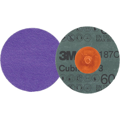 Cubitron™ 3 Roloc™ Fibre Disc, 3" Dia., 60+ Grit, Ceramic