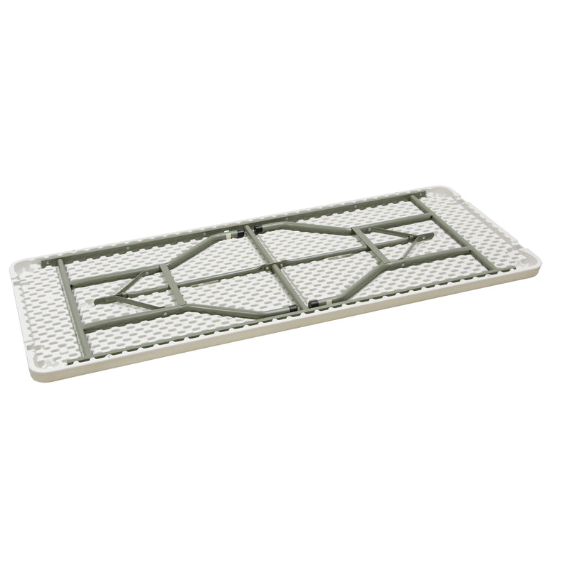 Table pliante rectangulaire, 152 cm (L) x 76 cm (l), polyéthylène, blanche