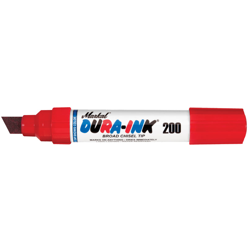 Dura-Ink® Marker #200, Red, Chisel Tip