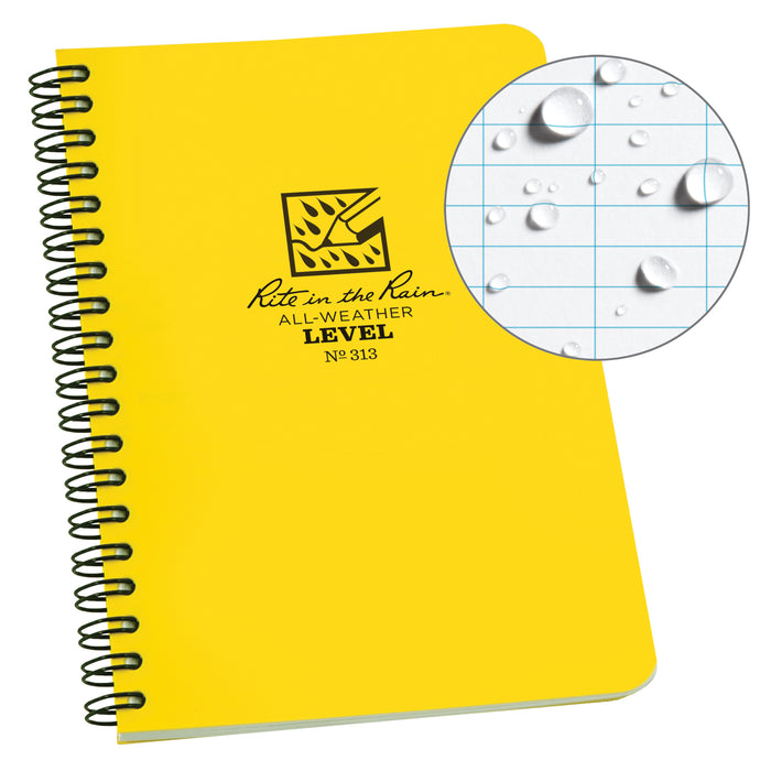 Side-Spiral Notebook, Soft Cover, Yellow, 64 Pages, 4-5/8" W x 7" L