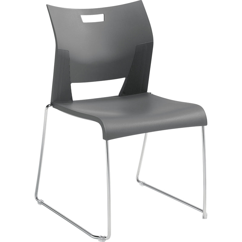 Chaise de formation sans accoudoirs Duet™, plastique, hauteur 84 cm, capacité de charge 158 kg, gris