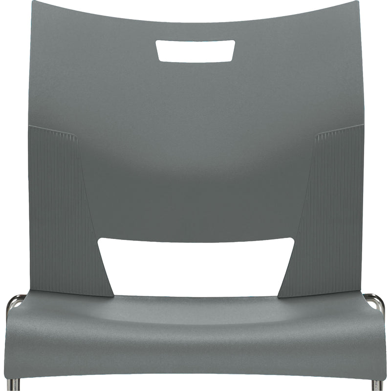 Chaise de formation sans accoudoirs Duet™, plastique, hauteur 84 cm, capacité de charge 158 kg, gris