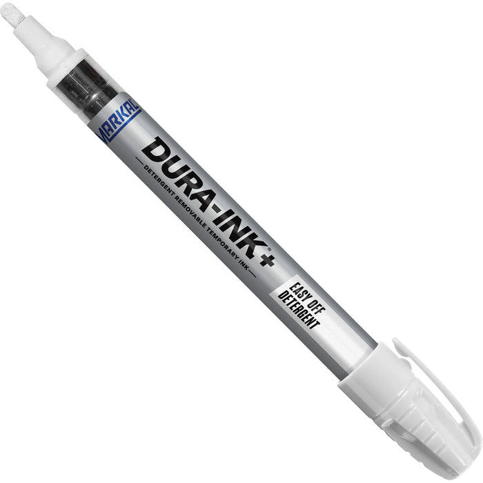Dura-Ink+ Easy Off Detergent Paint Marker, Solid Stick, White