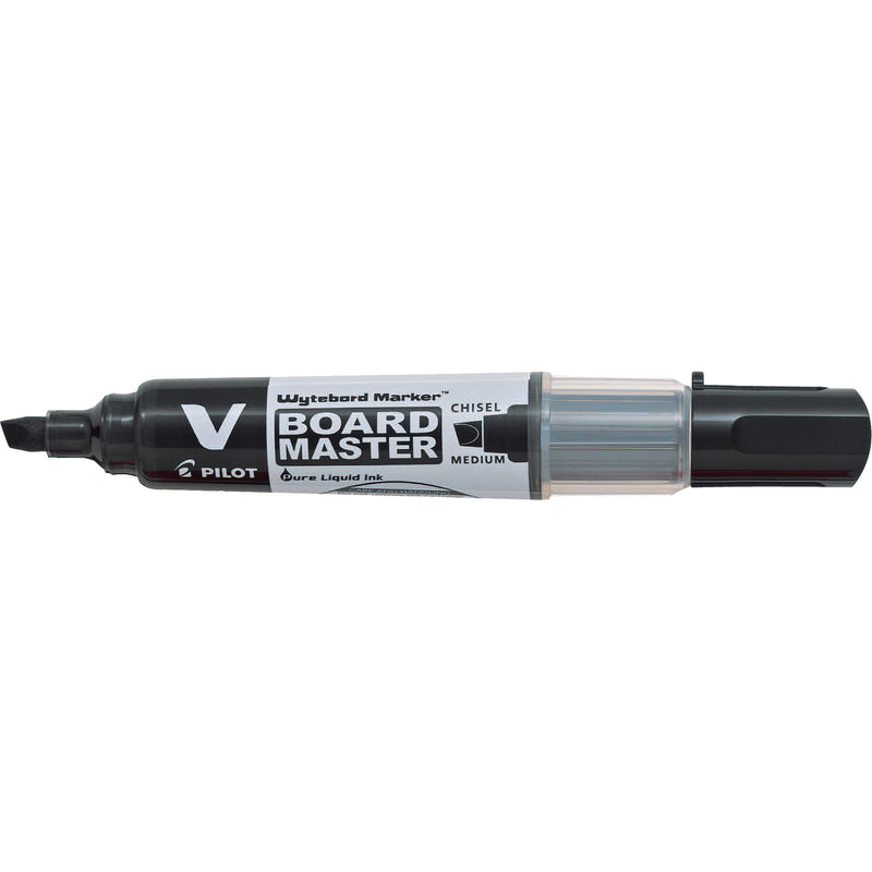 Vboard Master White Board Marker, Black, Chisel Tip